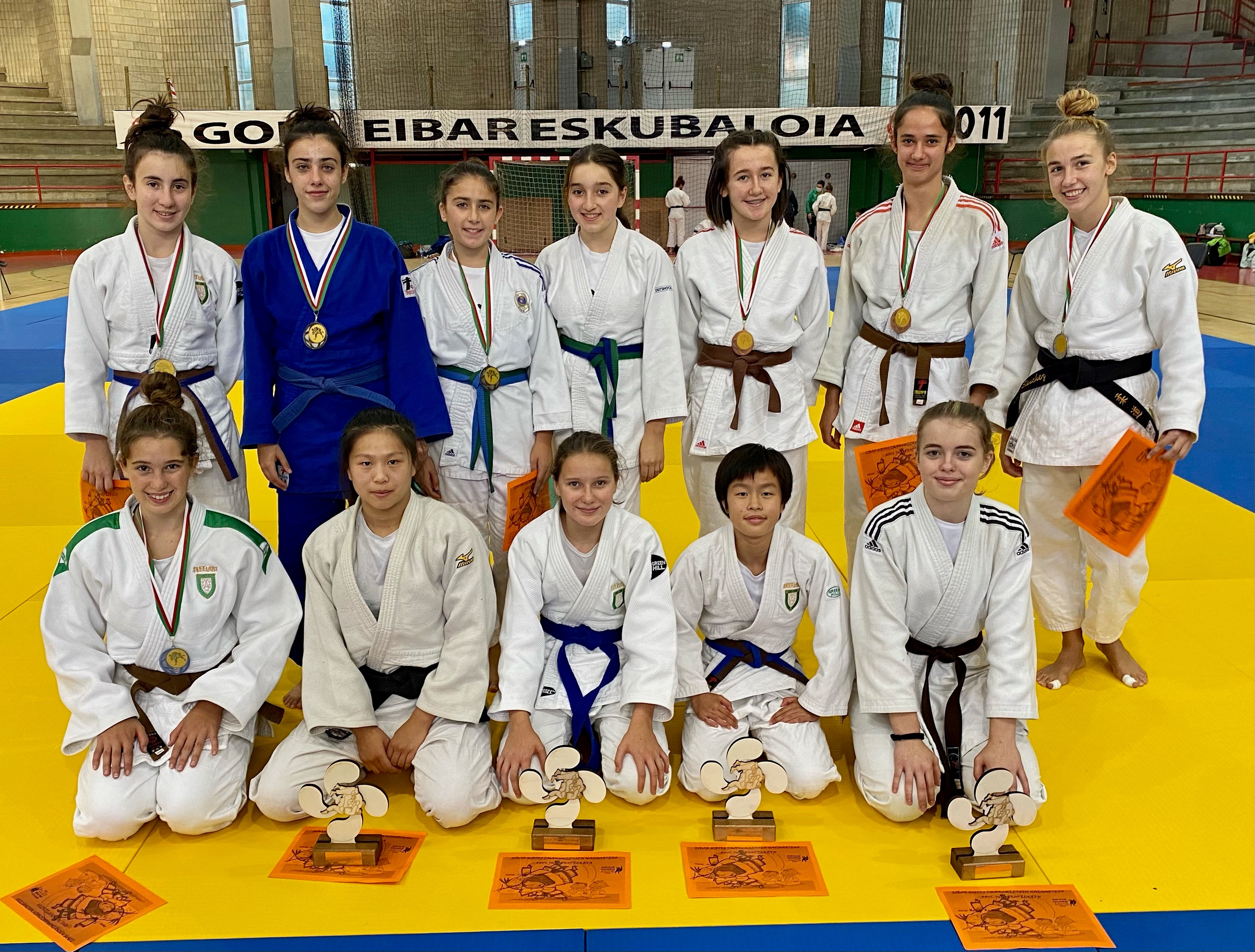11 medallas para las Judokas NAVARRA en el Torneo Internacional de Judo Femenino de Eibar - 16-10-21